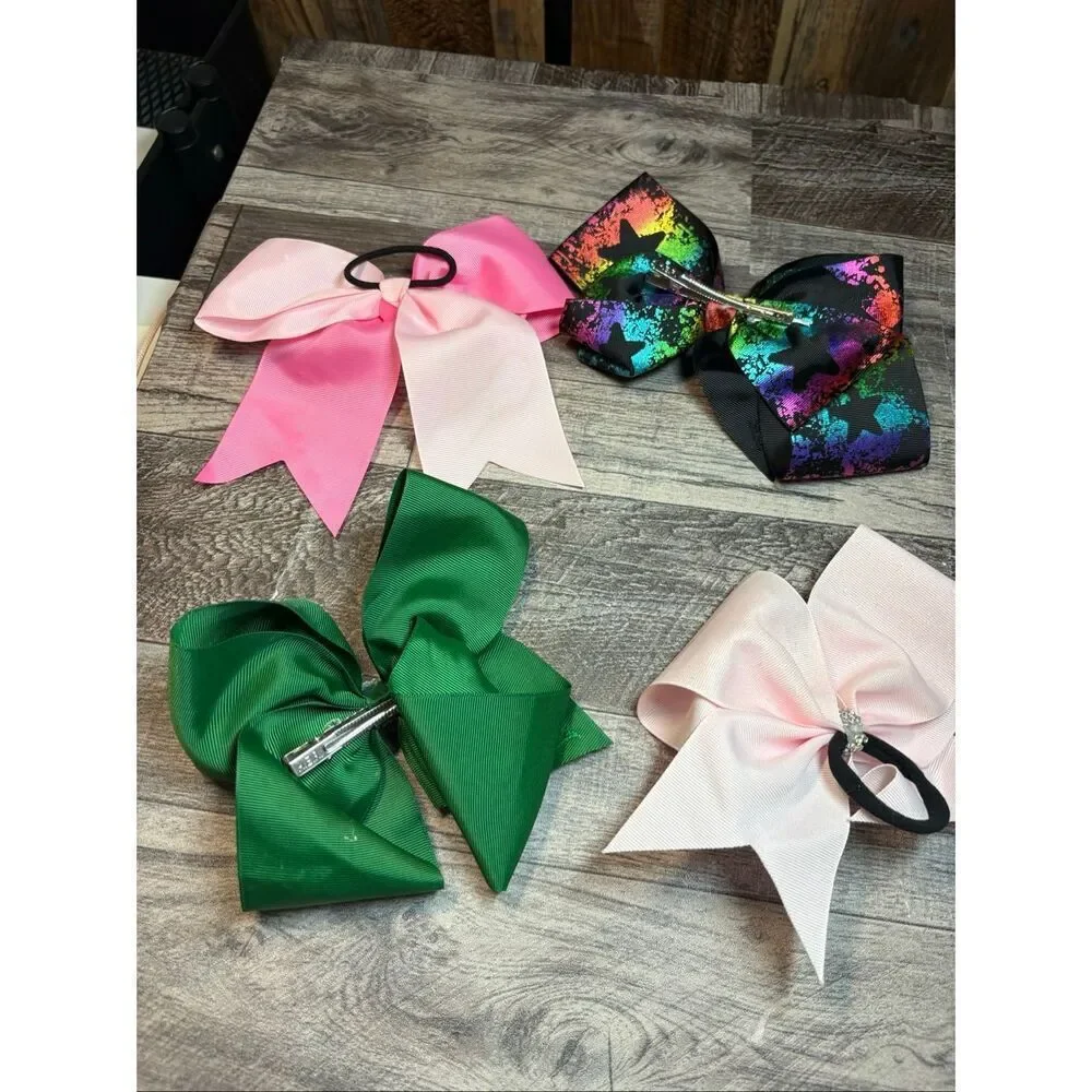 Lot of 4 Cheer oversized hair bows, jojo Siwa